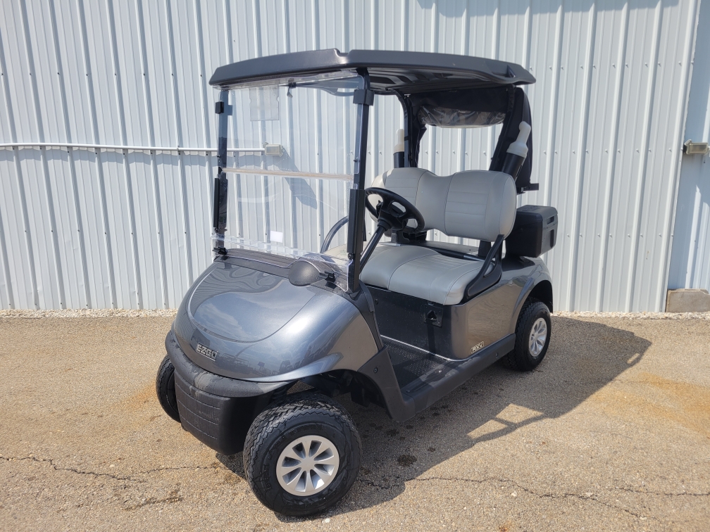 2020 EZGO REXV ELECTRIC GOLF CART GOLF STYLE, CHARCOAL GREY COLOR,CHARGER, BLACK TOP, PREMIUM GREY FRONT SEAT,WARRANTY, READY FOR A ROUND OF HOLES!