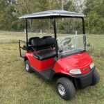 USED 2020 EZGO RXV LI-ION ELECTRIC GOLF CART, FLAME RED
